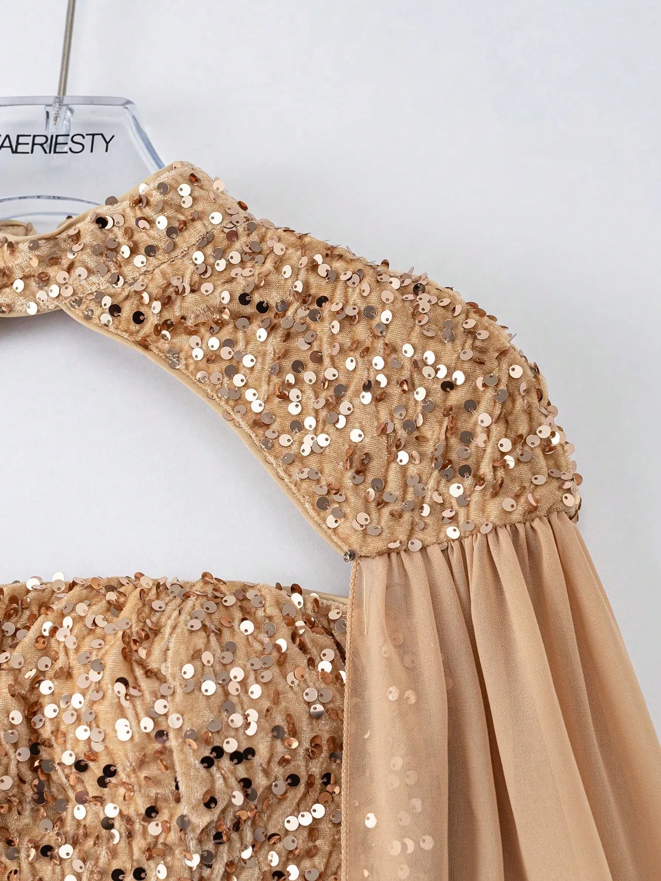 Teen Girls' Mermaid Evening Gown – Floor-Length Dress with Chiffon Cape Sleeves for Formal Galas, Graduation & Ceremonial Wear