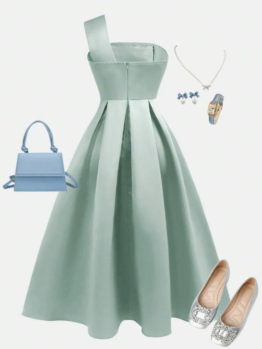 Teen Girls' Light Blue Floral Maxi Dress – Sleeveless Elegant Ruffle Hem Outfit for Holiday, Wedding, Spring & Back-to-School