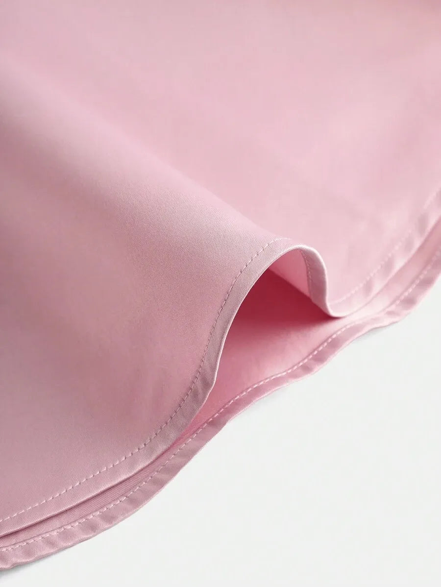 Teen Girls' Satin Camisole Dress with Removable Bow – Graduation Dress for Elegant Events